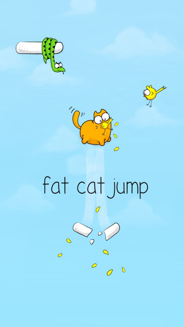 跳跃的胖猫